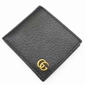 Gucci GG Marmont Leather coin wallet Double GG Bi fold Black